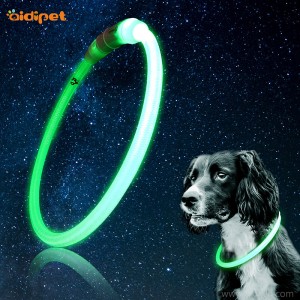 LED νάυλον φωτίζει περιλαίμιο σκυλιών Σωληνωτό σχήμα πεταλούδα κοπής ελεύθερα